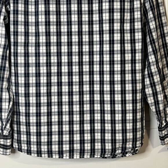 American Eagle Mens Shirt Size Large Vintage Fit Blue Plaid Button Down Logo - Picture 3 of 9